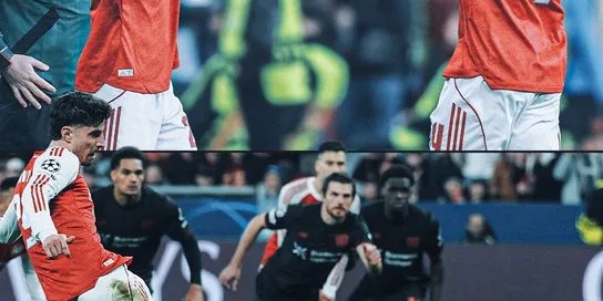 fb体育-点射绝平，哈弗茨在欧战赛事中4次主罚点球全部命中